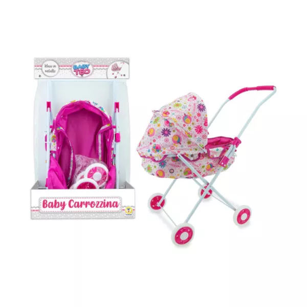 Carrozzina per Bambole Leggera e Pieghevole – Passeggino Giocattolo con Cappotta 67 cm 3+ Anni