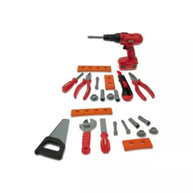 Set Attrezzi Giocattolo con Trapano a Batteria – Valigetta 12 Pezzi per Bambini 3+ Anni