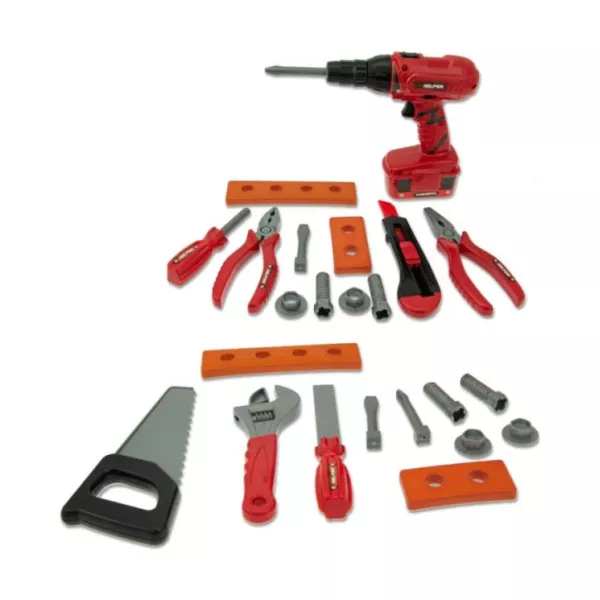 Set Attrezzi Giocattolo con Trapano a Batteria – Valigetta 12 Pezzi per Bambini 3+ Anni