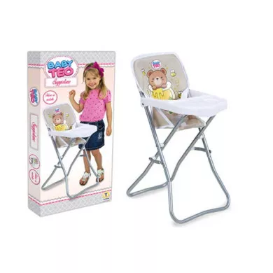 Seggiolone per Bambole Baby Teo – Sedia Pappa Pieghevole 3+ Anni