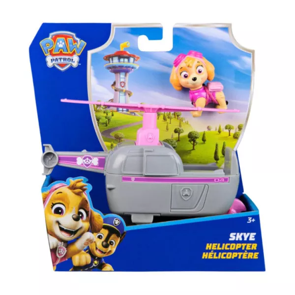 Paw Patrol Elicottero di Skye con Veicolo e Personaggio Skye 3+ Anni, Gioco Immaginazione per Bambini