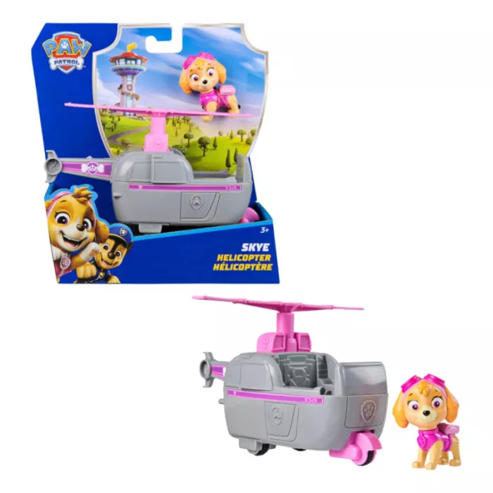 Paw Patrol Elicottero di Skye con Veicolo e Personaggio Skye 3+ Anni, Gioco Immaginazione per Bambini
