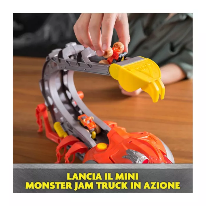 Monster Jam Set di Gioco Venom Velocity Scorpion con Pista e 2 Monster Truck 1:87, Bambini 3-6 Anni