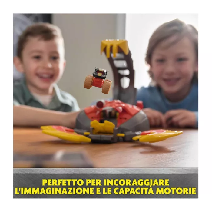Monster Jam Set di Gioco Venom Velocity Scorpion con Pista e 2 Monster Truck 1:87, Bambini 3-6 Anni