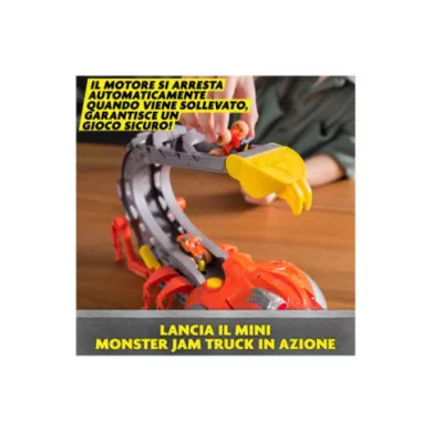 Monster Jam Set di Gioco Venom Velocity Scorpion con Pista e 2 Monster Truck 1:87, Bambini 3-6 Anni