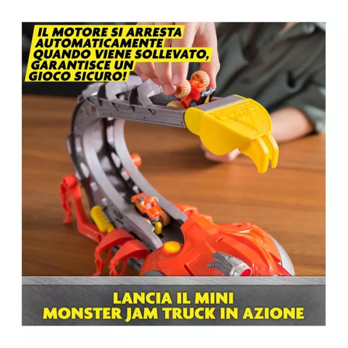 Monster Jam Set di Gioco Venom Velocity Scorpion con Pista e 2 Monster Truck 1:87, Bambini 3-6 Anni