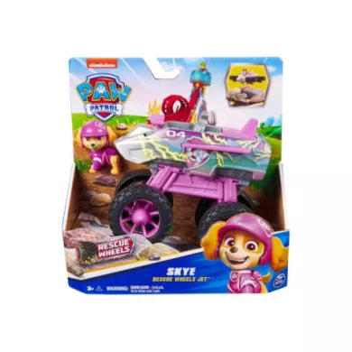Paw Patrol Jet Rescue Wheels Skye con Veicolo Trasformabile e Personaggio 3+ Anni, Gioco d’Immaginazione Bambini