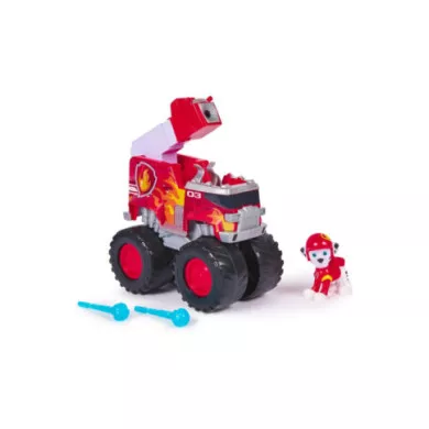 Paw Patrol Rescue Wheels Marshall con Camion dei Pompieri e Personaggio 3+ Anni, Veicolo Giocattolo con Lanciamissili