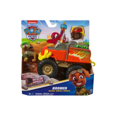 Paw Patrol Rescue Wheels Boomer con Veicolo Trasformabile e Personaggio 3+ Anni, Gioco d’Azione per Bambini