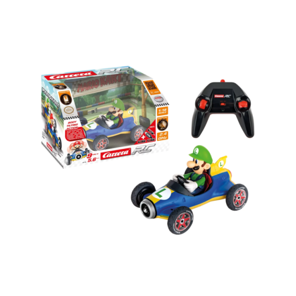 RC Mario Kart Mach 8 Luigi – Auto Radiocomandata 1:18 per Bambini 6+ Anni 2.4GHz