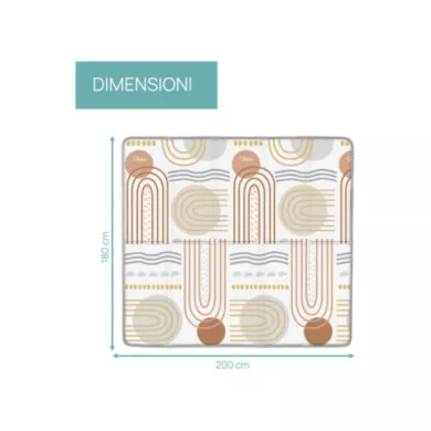 Tappeto Gioco Bambini 2in1 XXL – Double Face 200×180 cm, Extra Morbido e Pieghevole, 0+ Mesi Chicco