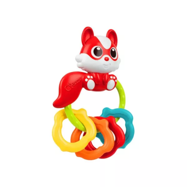 Baby Sense Trillino Scoiattolo – Sonaglio Sensoriale con Texture e Anelli Morbidi, 3+ Mesi Chicco