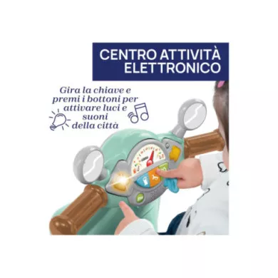 Vespa Primavera Verde Acqua – Moto Cavalcabile 1-3 Anni con Luci, Suoni e Ruote di Supporto Rimovibili, Max 25 kg