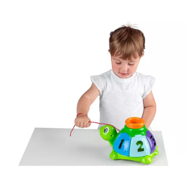 Chicco Tartaruga Incastra e Tira – Gioco Trainabile Elettronico con 5 Palline da Incastro, 12-36 Mesi