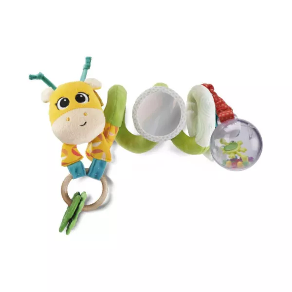Chicco Mrs Giraffa – Giochino da Passeggino con Specchietto, Pallina Sonaglio e Pendente Morbido, 6-36 Mesi