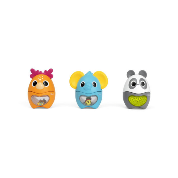 Activity Animals Chicco – Set 3 Animaletti Impilabili e Sensoriali per Bambini 6-36 Mesi