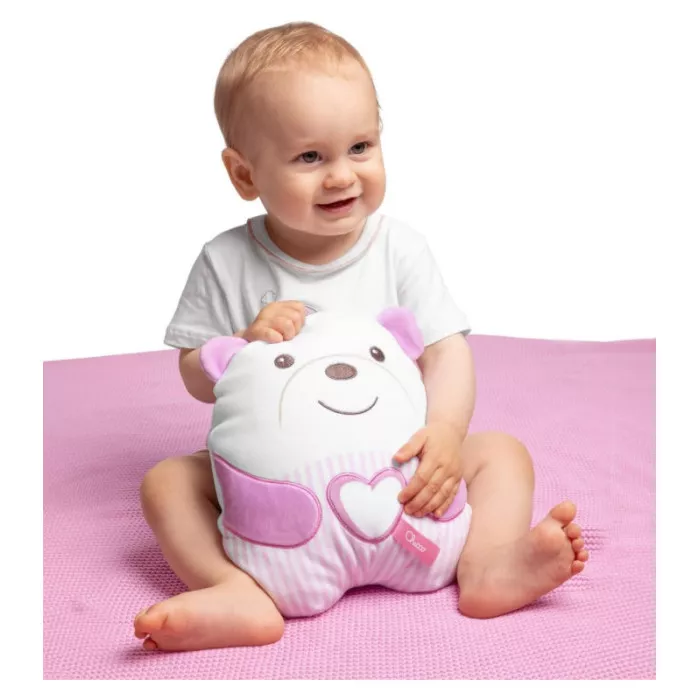 Peluche Orsetto Rosa Chicco – Peluche Elettronico Morbido con Musica Rilassante e Luce Soffusa, 0+ Mesi