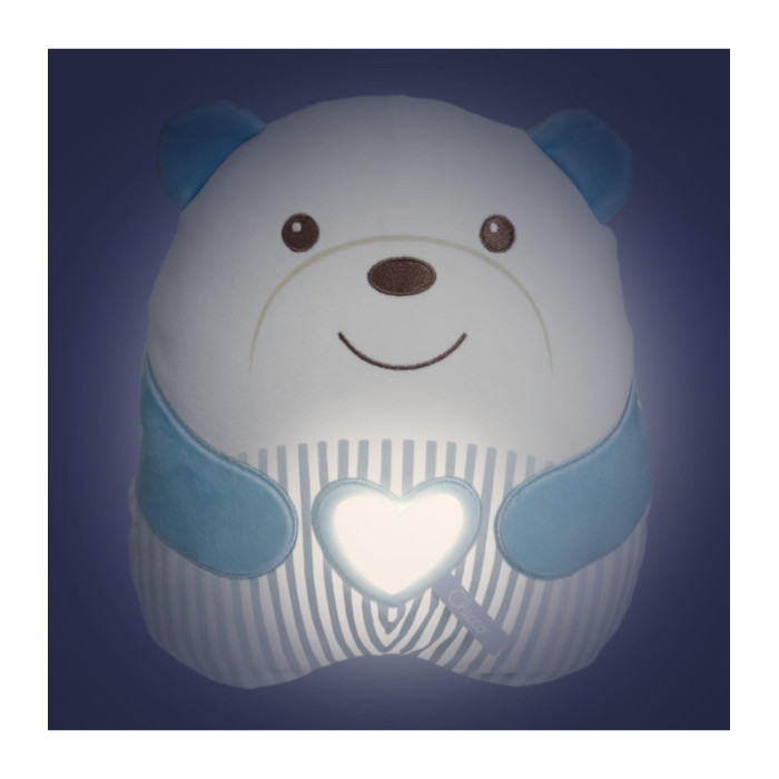 Peluche Orsetto Azzurro Chicco – Peluche Elettronico Morbido con Musica Rilassante e Luce Soffusa, 0+ Mesi
