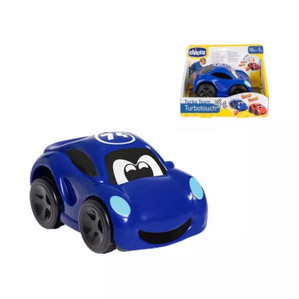 Auto da Corsa Turbo Touch Chicco – Macchinina con Suoni e Vibrazioni, 2+ Anni, Colore Blu