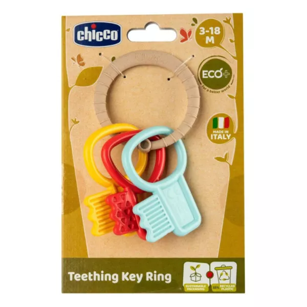 Chiavi Massaggiagengive Eco+ Chicco – Trillino Dentizione 3-18 Mesi in Materiale Sicuro