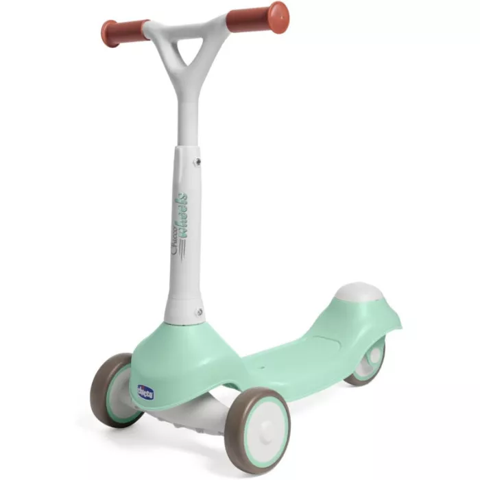Monopattino Evolutivo 2in1 Chicco – Cavalcabile 1 Anno e Monopattino 2 Anni, Verde Acqua