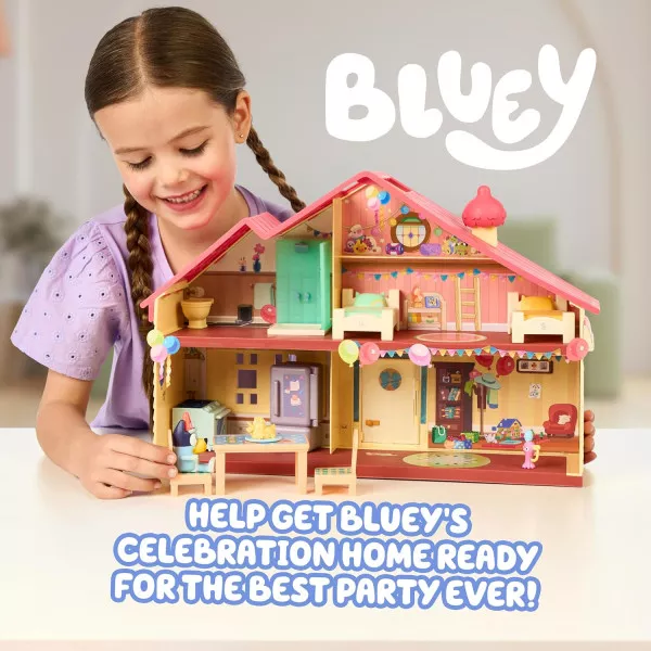 Casa delle Feste Bluey Playset Casa Giocattolo con Accessori e Personaggio 3+ Anni, Gioco Narrativo