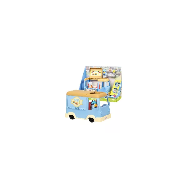 Bluey Food Truck Playset Camioncino Ristorante Giocattolo con Personaggio e Accessori, Gioco Narrativo 3+ Anni