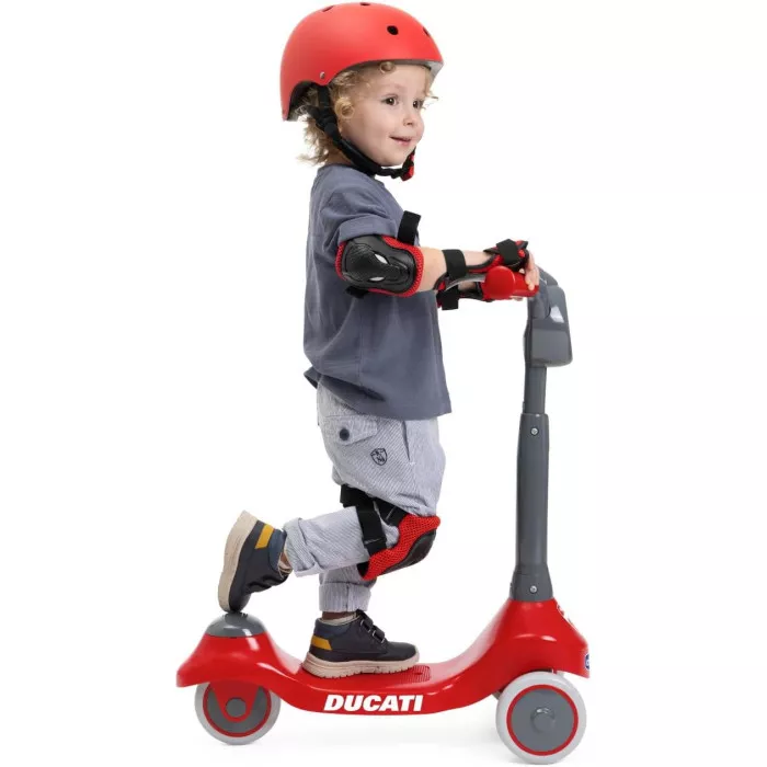 Chicco Monopattino Ducati Scooter – Monopattino Evolutivo 3 Ruote in Gomma, Leggero e Stabile, Base Antiscivolo, 2-4 Anni
