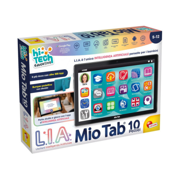 Tablet Mio Tab 10” LIA – Tablet Educativo 10 Pollici con Intelligenza Artificiale, 300+ App , Bumper Protettivo, 5-12 Anni