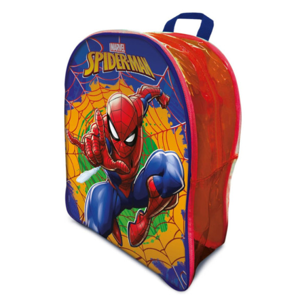SpiderMan Super Game – Zainetto con Gioco da Tavolo e Gioco di Carte, Set da Viaggio 4+ Anni