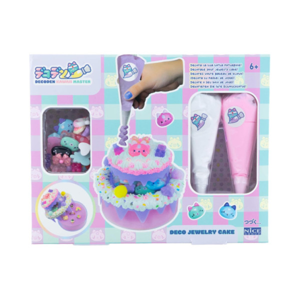 Torta Portagioie Decoden – Kit Decorazione con Creme Sintetiche e Accessori Kawaii per Bambini 6+ Anni