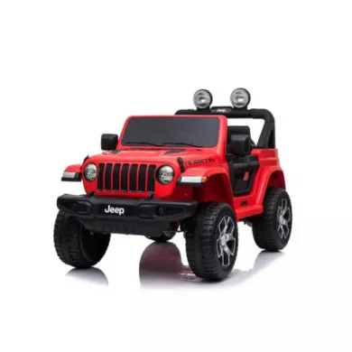 Auto Elettrica Jeep Rubicon Rossa per Bambini 3+ Anni con Radiocomando e Luci LED
