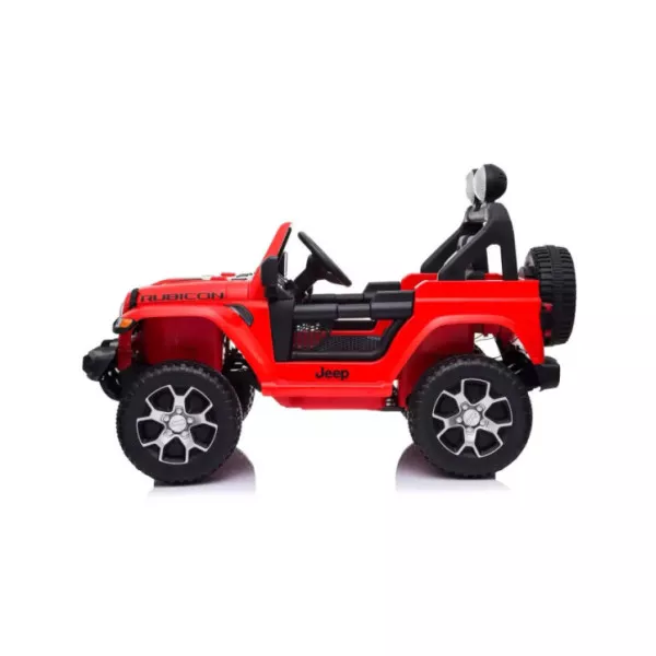 Auto Elettrica Jeep Rubicon Rossa per Bambini 3+ Anni con Radiocomando e Luci LED