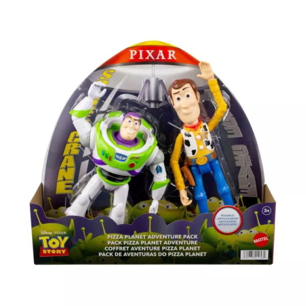Personaggi d’Azione Toy Story Woody e Buzz Lightyear 17,8 cm Mattel, Set Figure Bambini 3+ Disney Pixar
