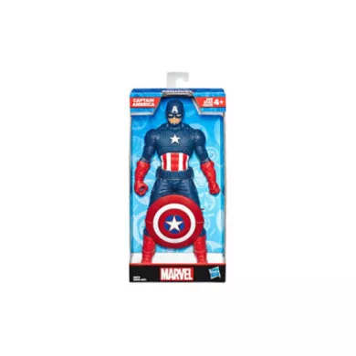 Action Figure Marvel Avengers Captain America 24 cm – Personaggio Snodabile con Scudo, Bambini 4+ Anni
