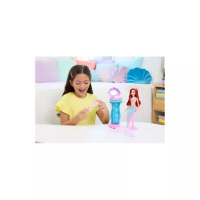 Disney Princess Ariel Specchiera Magica – Bambola Sirena con Coda Rimovibile e Accessori Sorpresa, Bambini 3+ Anni