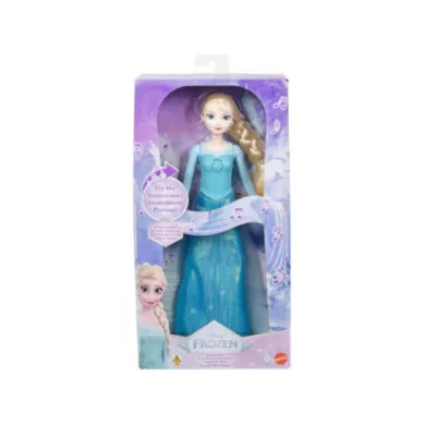 Bambola Disney Frozen Elsa Cantante – Bambola Musicale Multilingua con Abito Azzurro,  3+ Anni Mattel JDL58