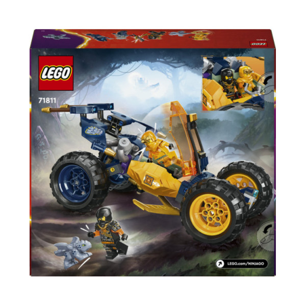LEGO NINJAGO 71811 Buggy Fuoristrada Ninja di Arin, Giochi per Bambini 7+ Anni, Macchina Giocattolo con Drago e 4 Minifigure