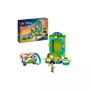 LEGO Disney 43239 Portafoto e Portagioie di Mirabel Madrigal, Giochi Bambini 6+ con Mini Bambolina, Braccialetto e Portafoto