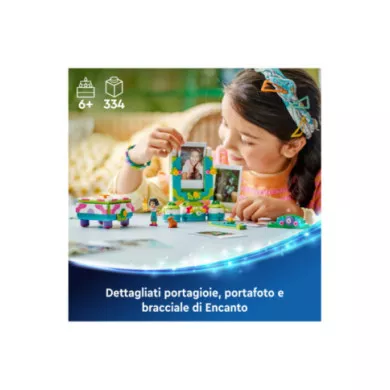 LEGO Disney 43239 Portafoto e Portagioie di Mirabel Madrigal, Giochi Bambini 6+ con Mini Bambolina, Braccialetto e Portafoto