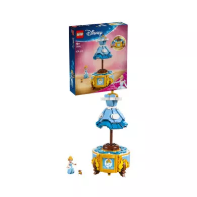 LEGO | Disney Princess 43266 Abito di Cenerentola, Giochi per Bambini 9+ con Espositore, Mini Bambolina e Personaggio di Gus