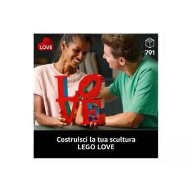 LEGO Art 31214 LOVE, Modellino da Costruire Scultura Pop di Robert Indiana, Hobby Creativo per Adulti, Regalo Donna o Uomo