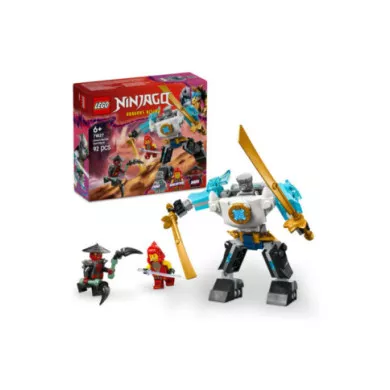 LEGO NINJAGO 71827 Mech da Battaglia di Zane - Figura Giocattolo Ninja Snodabile con 3 Minifigure e Armi, Giochi Bambini 6+