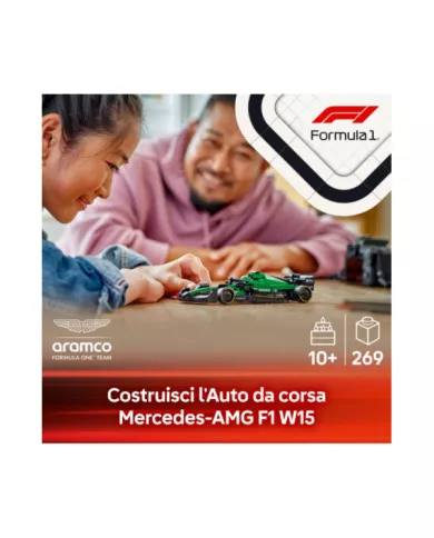 LEGO Speed Champions 77245 Auto da Corsa Aston Martin Aramco F1 AMR24 Macchina Giocattolo da Collezione con Pilota, Bambini10+