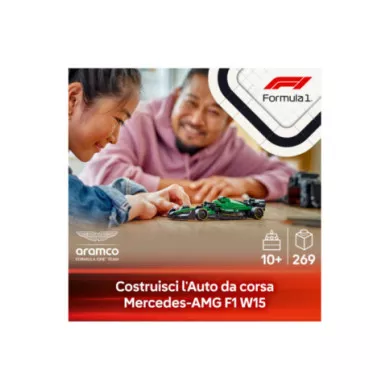 LEGO Speed Champions 77245 Auto da Corsa Aston Martin Aramco F1 AMR24 Macchina Giocattolo da Collezione con Pilota, Bambini10+