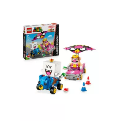 LEGO Super Mario 72038 Mario Kart – Wario e Re Boo, Giocattolo Interattivo con 2 Macchine e 2 Figure, Regalo per Bambini 8+