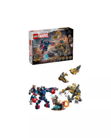 LEGO ǀ Marvel 76322 Avengers: Endgame Thor Contro Chitauri, Giocattolo con Mech, Figura di Gorilla e 7 Minifigure, Regalo 8+