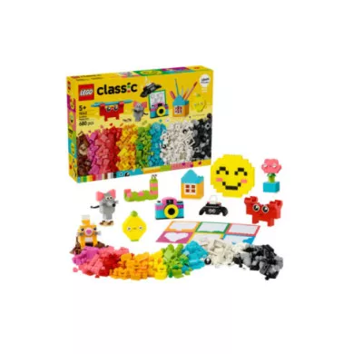 LEGO Classic 11042 Scatola della Felicità Creativa, Set di Costruzioni con Mattoncini Colorati, Giochi Creativi per Bambini 5+