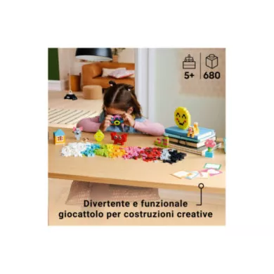 LEGO Classic 11042 Scatola della Felicità Creativa, Set di Costruzioni con Mattoncini Colorati, Giochi Creativi per Bambini 5+