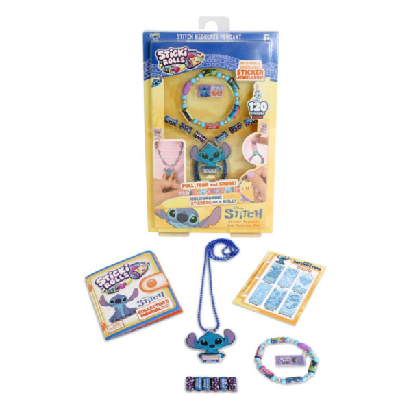 Braccialetti e Ciondolo Stitch con Stickers Ravensburger Sticki Rolls Serie 2 per Bambine 5+ Anni Gioco Creativo